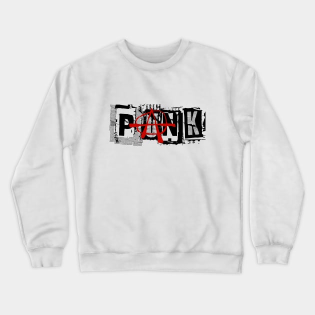 punk Crewneck Sweatshirt by Bongonation